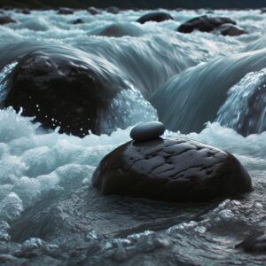 Kurzgeschichte: #Der Fluss und der kleine Stein#