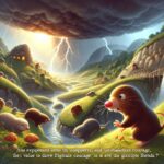 Kurzgeschichte: Der mutige Maulwurf und der große Sturm