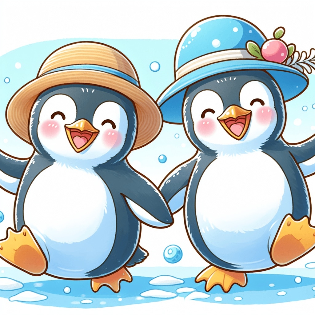 Kurzgeschichte: #Das fröhliche Pinguin-Pärchen#