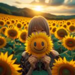 Kurzgeschichte: #Das Lächeln des Sonnenblumenfeldes#