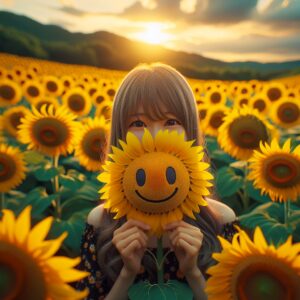 Kurzgeschichte: #Das Lächeln des Sonnenblumenfeldes#