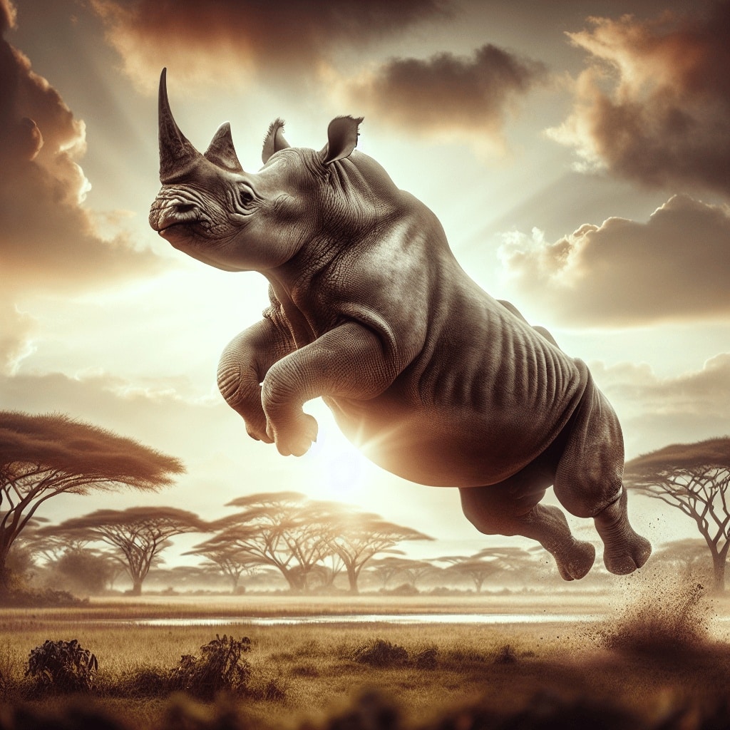 Kurzgeschichte: #Das springende Nashorn#