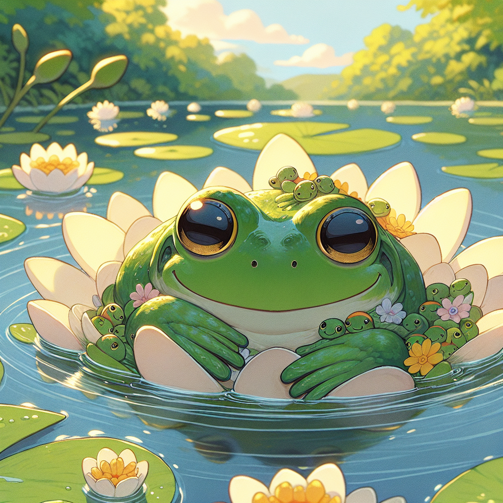 Kurzgeschichte: #Der freundliche Frosch im Teich#