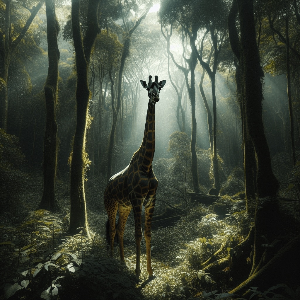 Kurzgeschichte: Die Giraffe im Wald