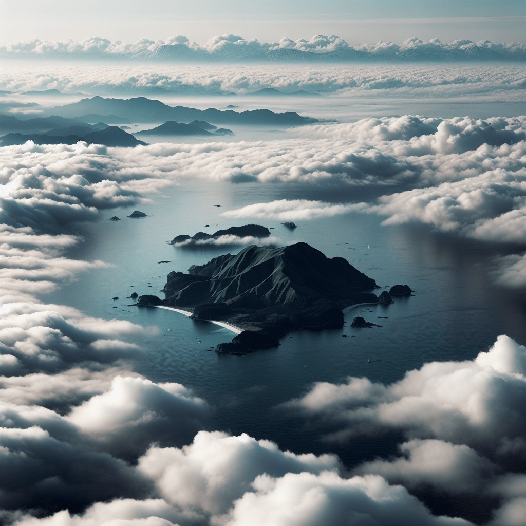 Kurzgeschichte: #Die wolkenverhangene Insel#
